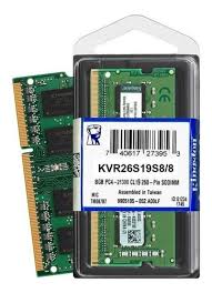 MEMORIA SODIMM KINGSTON 8GB, DDR4,2666MHZ, ECC, CL19, KVR26S19S8/8
