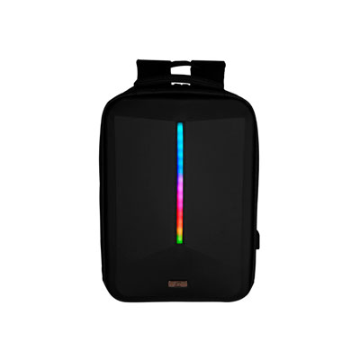 MOCHILA VORAGO START THE GAME DE POLIESTER BP-500 PARA LAPTOP 15.6", RGB, NEGRO, BP-500