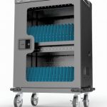 Gabinete de carga de 32 ptos USB-C, puerta vidrio