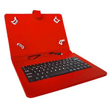 PROTECTOR BROBOTIX PARA TABLET 10" C/ TECLADO MICROUSB ROJA