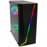 Gabinete Yeyian Armageddon 2200 RGB / ATX / Cristal Templado / Sin Fuente - Incluye 3 Ventiladores RGB 120mm Frontal / YGA-68809
