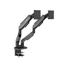 Brazos de Soporte para Monitor Doble MSI MPG MT201DR / RGB / De Alta Calidad / Soporte de 17-35 Pulgadas / Compatible con VESA / Montaje Ajustable de Resorte de Gas Resistente / MPG MT201DR