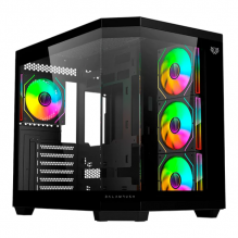 Gabinete Balam Rush Tank Master 9600 TB / Midi-Tower, ATX/Micro-ATX/ITX / Cristal Templado / USB 3.0/2.0 / 3 Ventiladores RGB Instalados / Negro / BR-938679