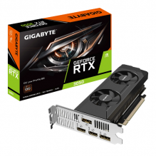 Tarjeta de Video GIGABYTE RTX 3050 OC / Low Profile / 6GB / 2 ventiladores / 96 bits GDDR6 / GV-N3050OC-6GL