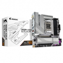 Tarjeta Madre Gigabyte B650M AORUS ELITE AX ICE / Micro ATX / AM5 / Up to 256GB DDR5 / HDMI/DP / High Definition Audio / B650M AORUS ELITE AX ICE