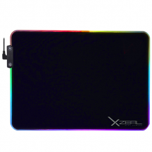 Mouse pad GamerXzeal XZ310 / RGB / 14 modos de iluminacion / USB / HUB USB 2.0 / Flexible / XZAMP10B